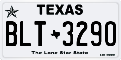 TX license plate BLT3290