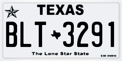 TX license plate BLT3291