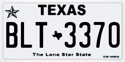TX license plate BLT3370