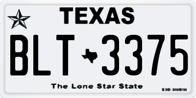 TX license plate BLT3375