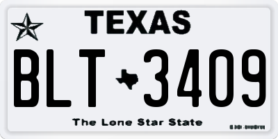 TX license plate BLT3409