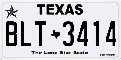 TX license plate BLT3414