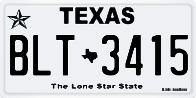 TX license plate BLT3415