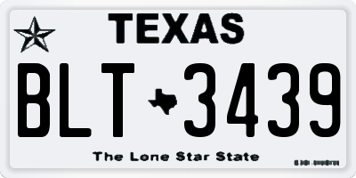 TX license plate BLT3439