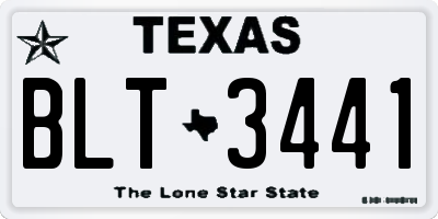 TX license plate BLT3441