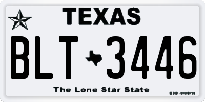 TX license plate BLT3446
