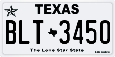 TX license plate BLT3450