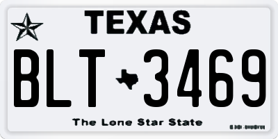 TX license plate BLT3469