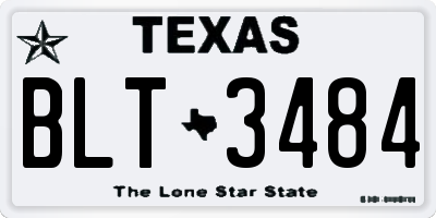 TX license plate BLT3484