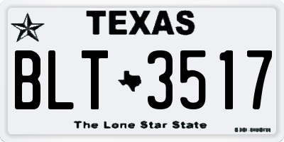TX license plate BLT3517