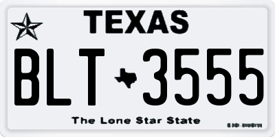 TX license plate BLT3555