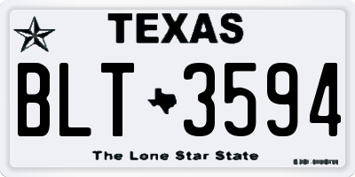 TX license plate BLT3594