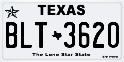 TX license plate BLT3620