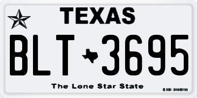 TX license plate BLT3695
