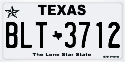 TX license plate BLT3712
