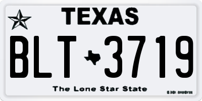 TX license plate BLT3719