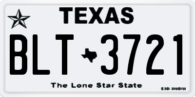 TX license plate BLT3721