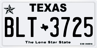 TX license plate BLT3725