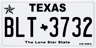 TX license plate BLT3732