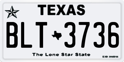 TX license plate BLT3736