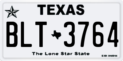TX license plate BLT3764