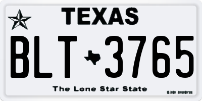 TX license plate BLT3765