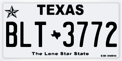TX license plate BLT3772
