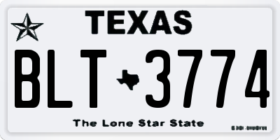 TX license plate BLT3774