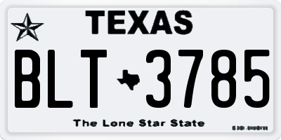 TX license plate BLT3785