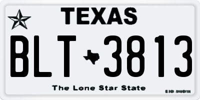 TX license plate BLT3813