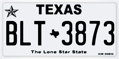 TX license plate BLT3873