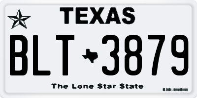 TX license plate BLT3879
