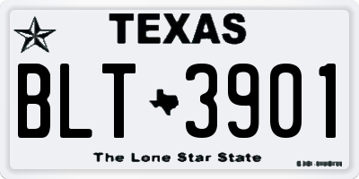 TX license plate BLT3901