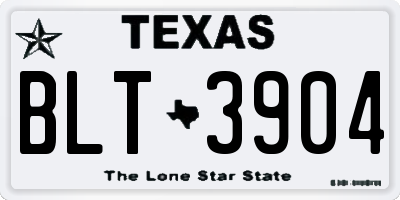 TX license plate BLT3904
