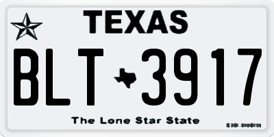 TX license plate BLT3917