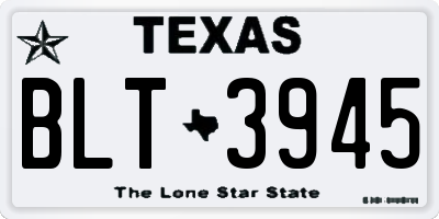 TX license plate BLT3945
