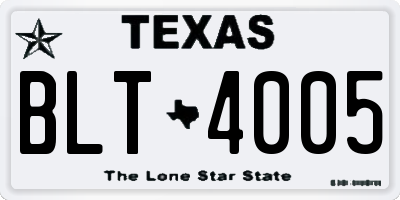 TX license plate BLT4005