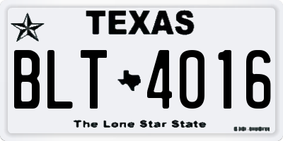 TX license plate BLT4016