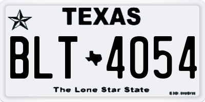 TX license plate BLT4054