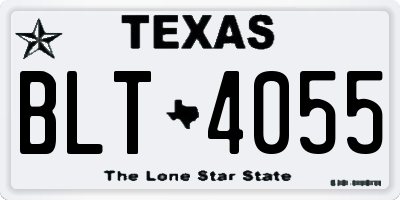 TX license plate BLT4055