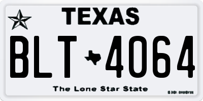 TX license plate BLT4064