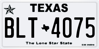 TX license plate BLT4075