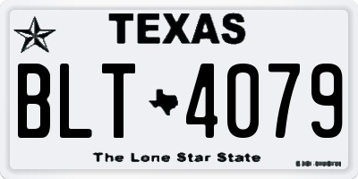TX license plate BLT4079