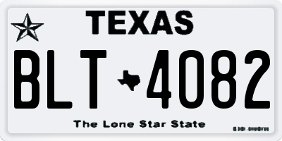 TX license plate BLT4082