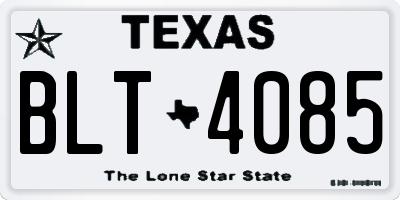 TX license plate BLT4085