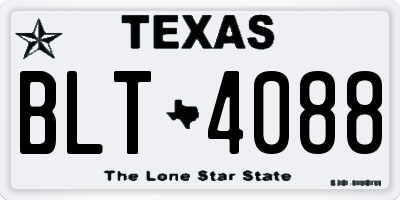 TX license plate BLT4088