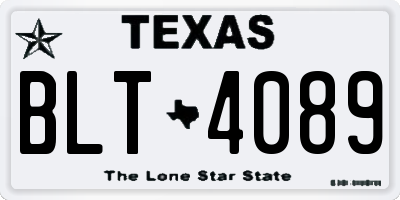 TX license plate BLT4089