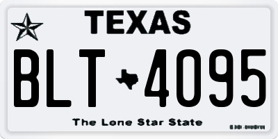 TX license plate BLT4095
