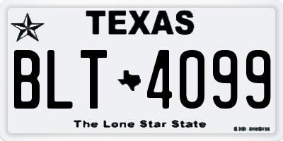 TX license plate BLT4099