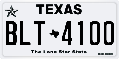 TX license plate BLT4100